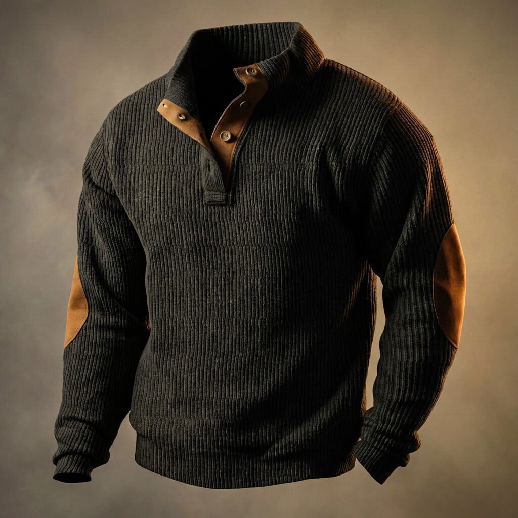 Herren Lässiges Cord-Overshirt