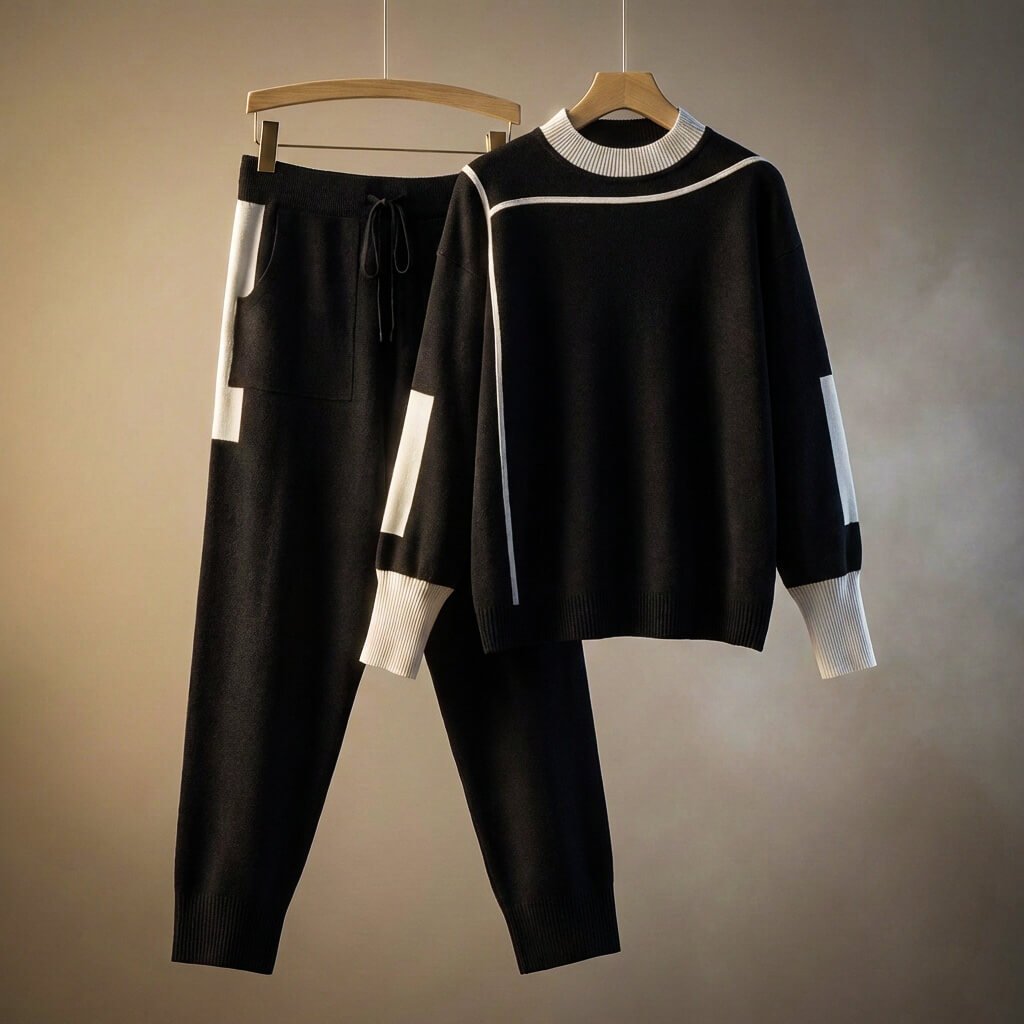 Damen Gemütliches Loungewear Set aus Wollmix