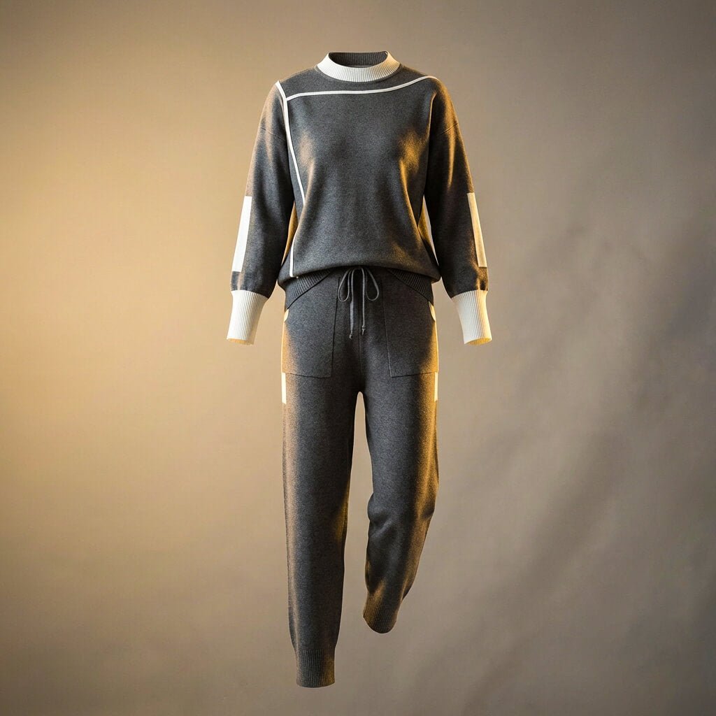 Damen Gemütliches Loungewear Set aus Wollmix