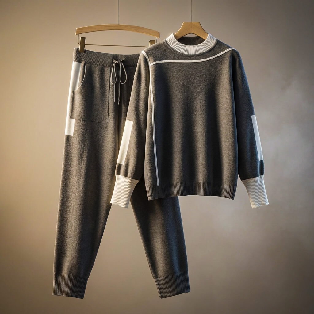 Damen Gemütliches Loungewear Set aus Wollmix