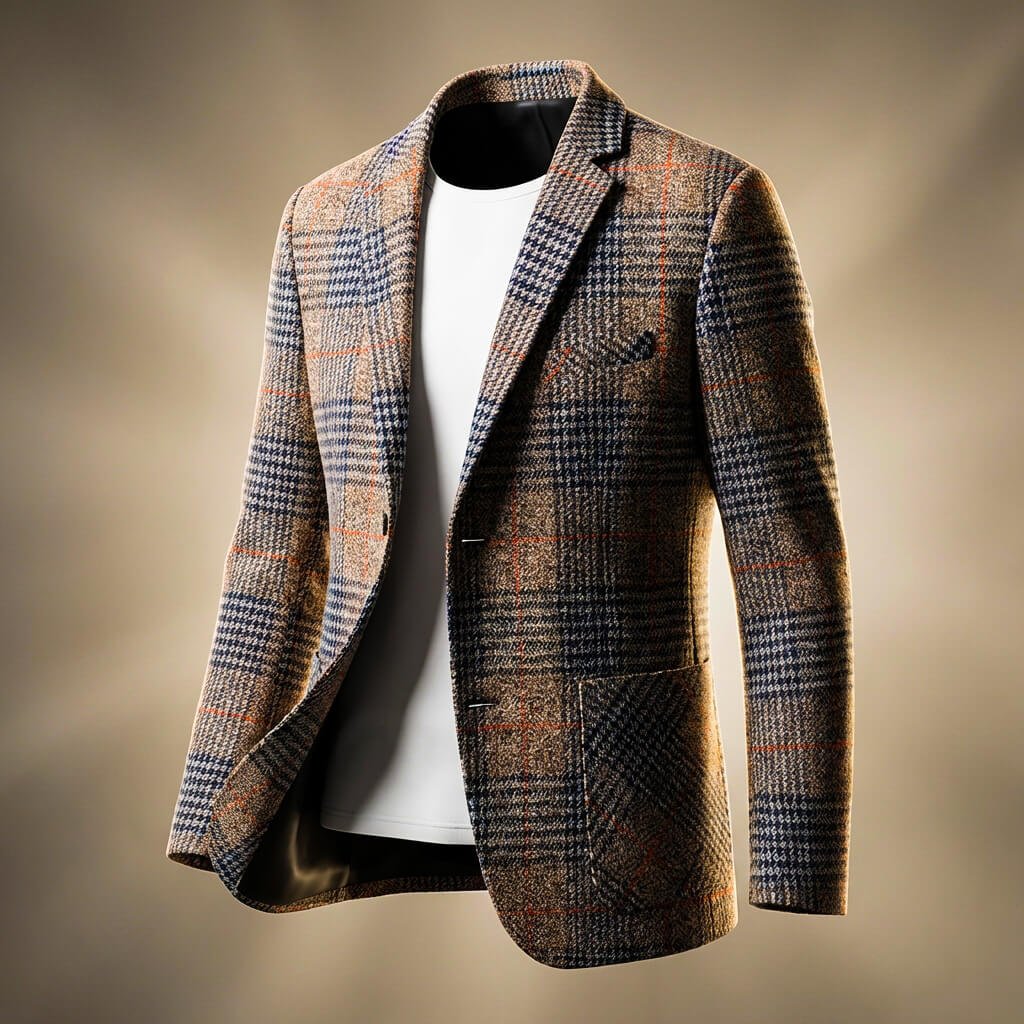 Herren Blazer mit Hahnentritt-Muster