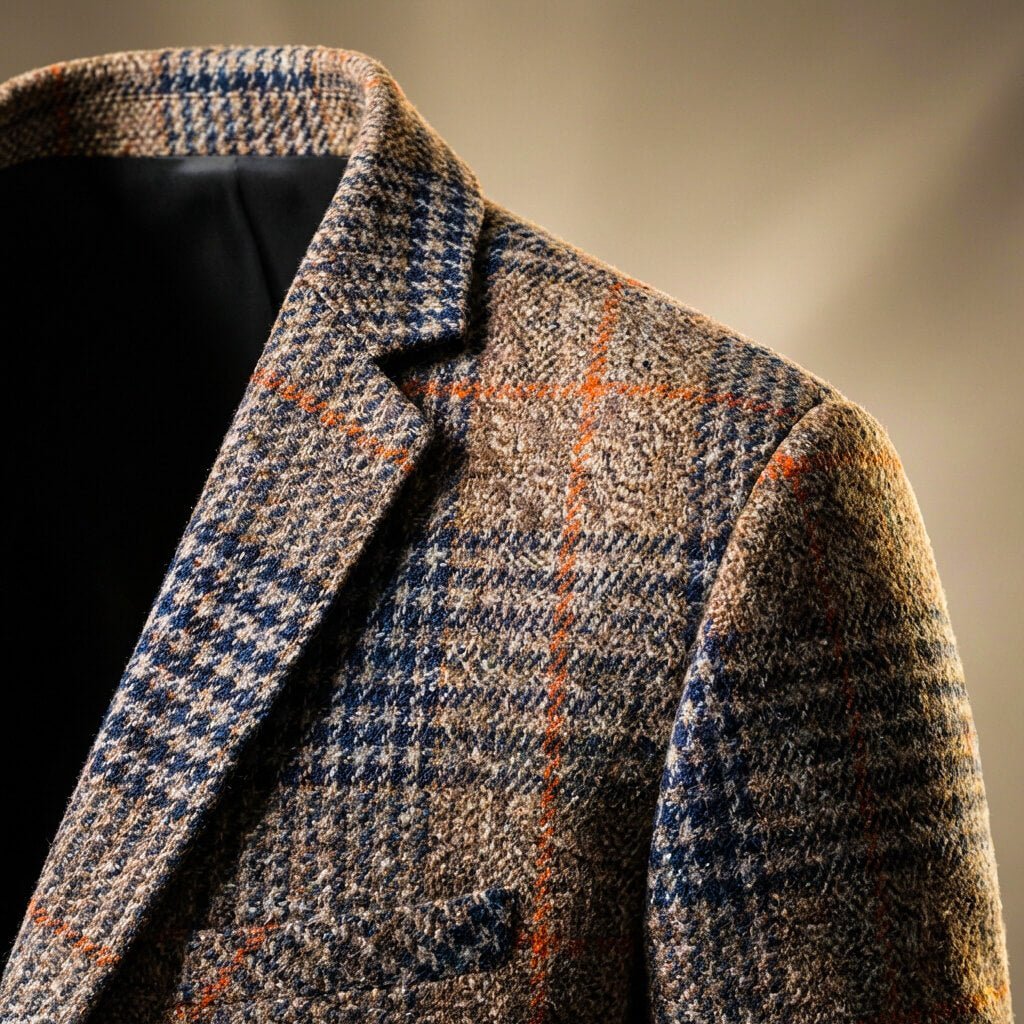 Herren Blazer mit Hahnentritt-Muster