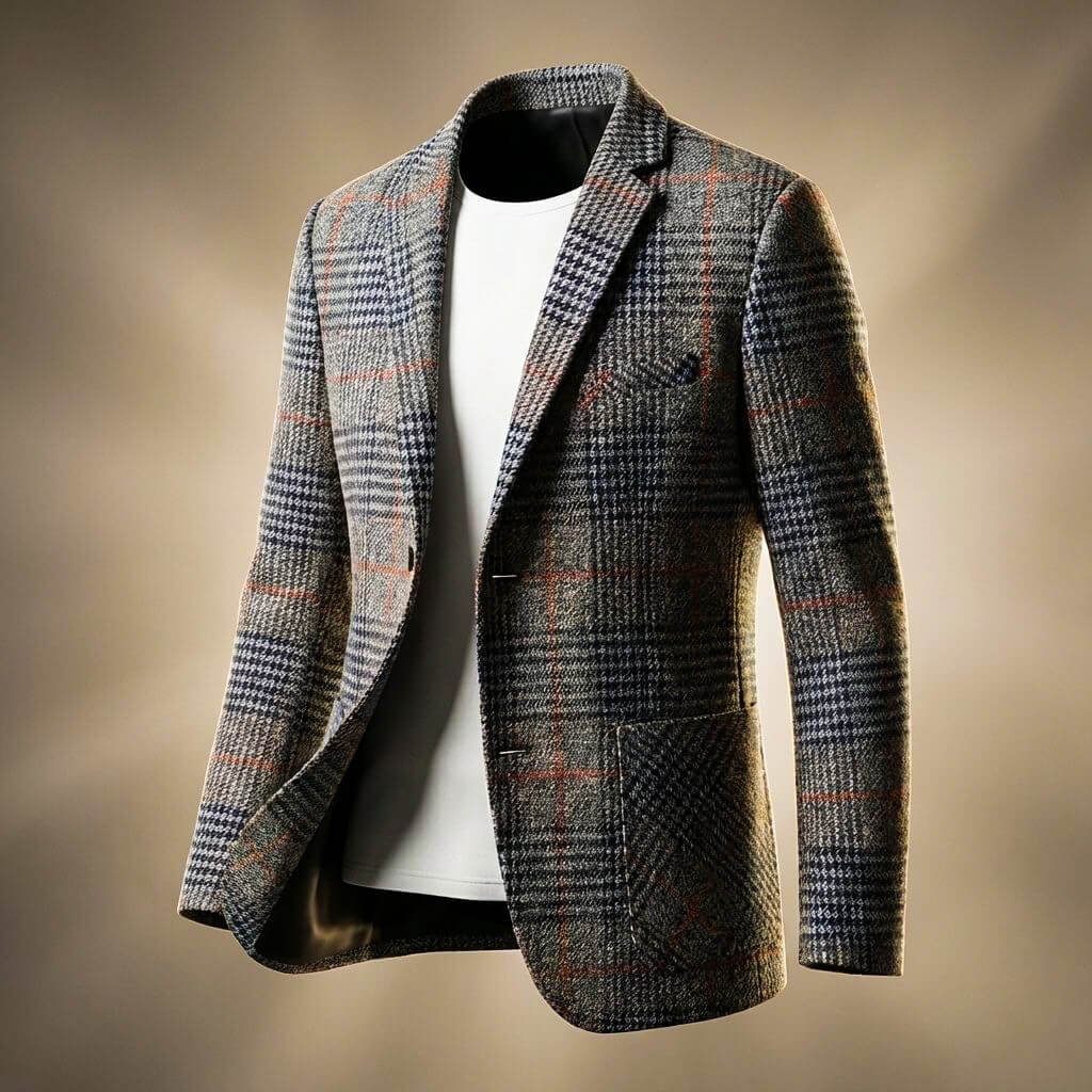 Herren Blazer mit Hahnentritt-Muster
