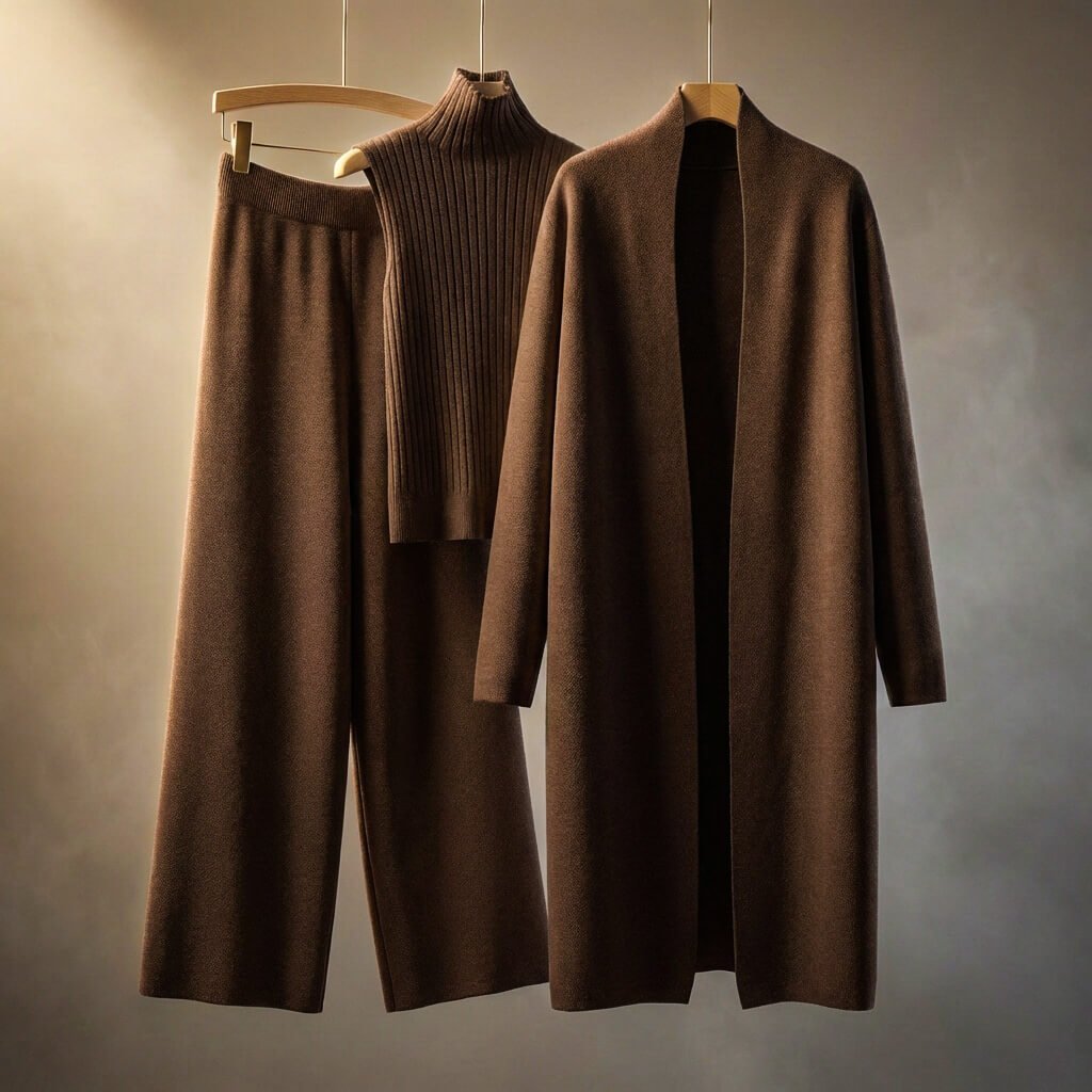 Damen Wollmix Loungewear-Set