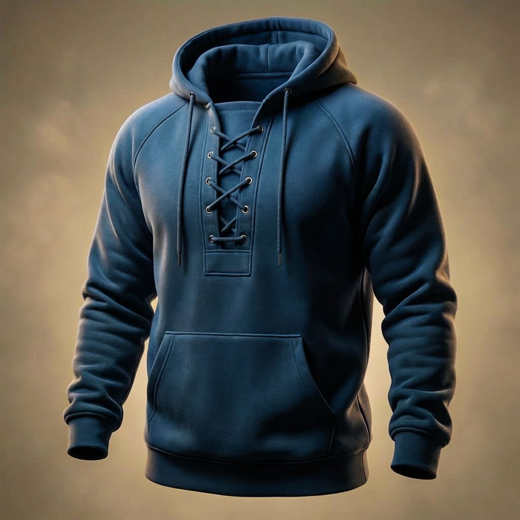 Herren Hoodie mit Schnürfront
