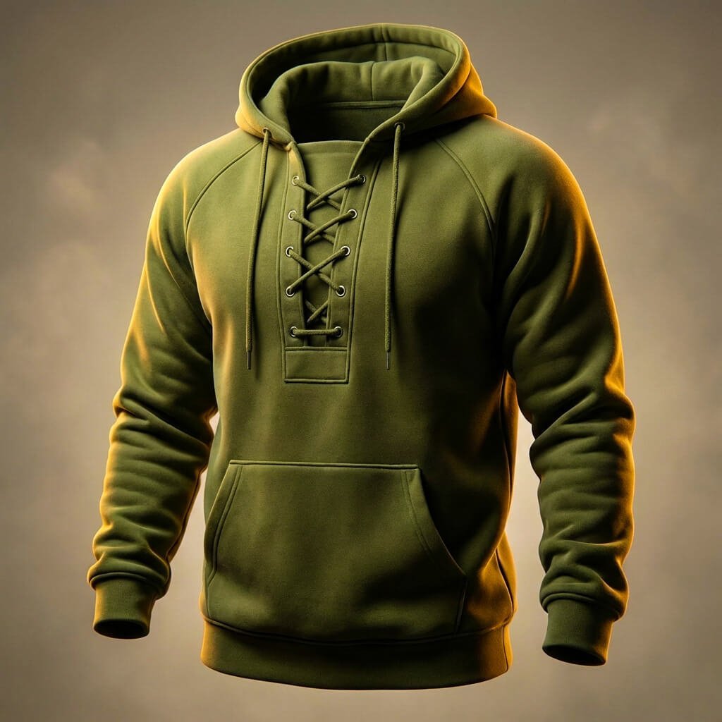 Herren Hoodie mit Schnürfront