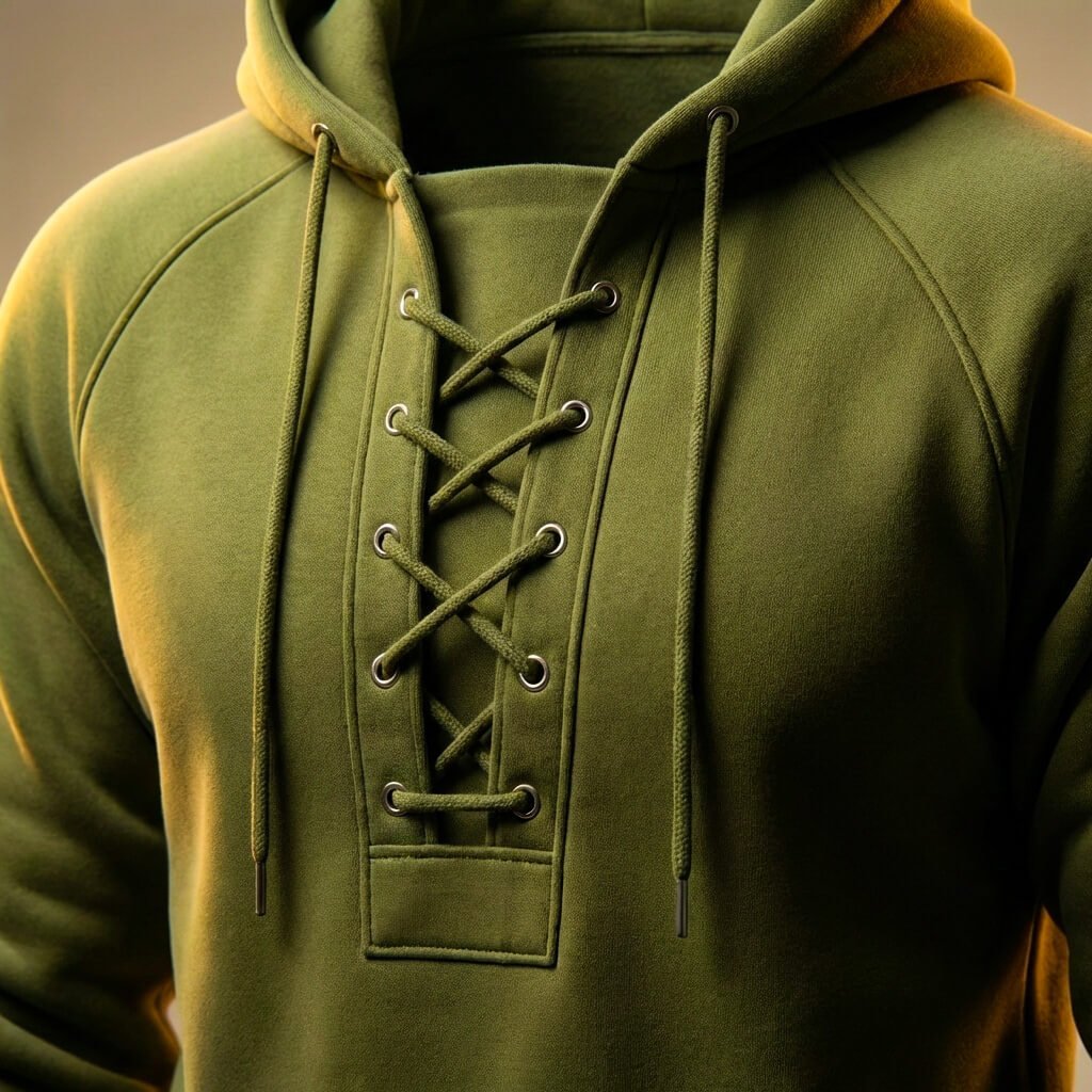 Herren Hoodie mit Schnürfront