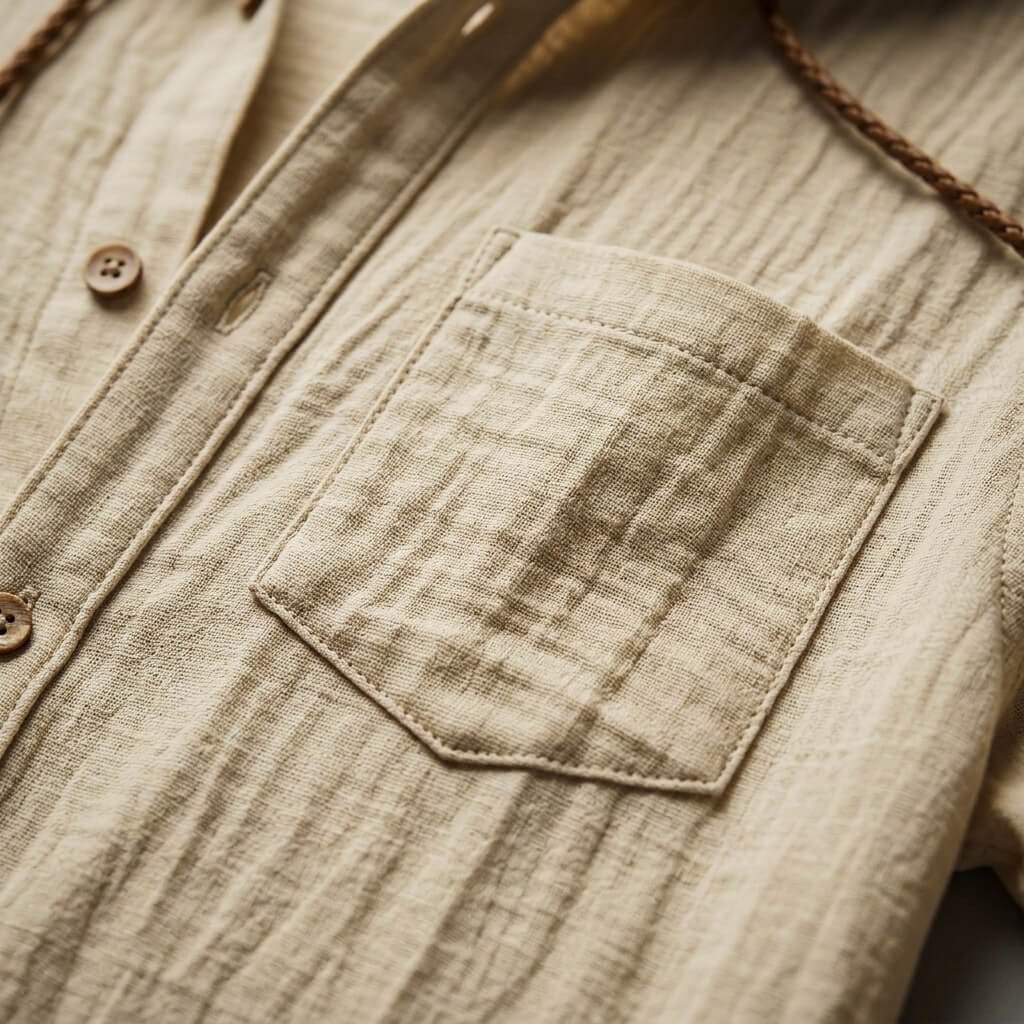 Herren Baumwoll-Leinen-Overshirt mit Kapuze