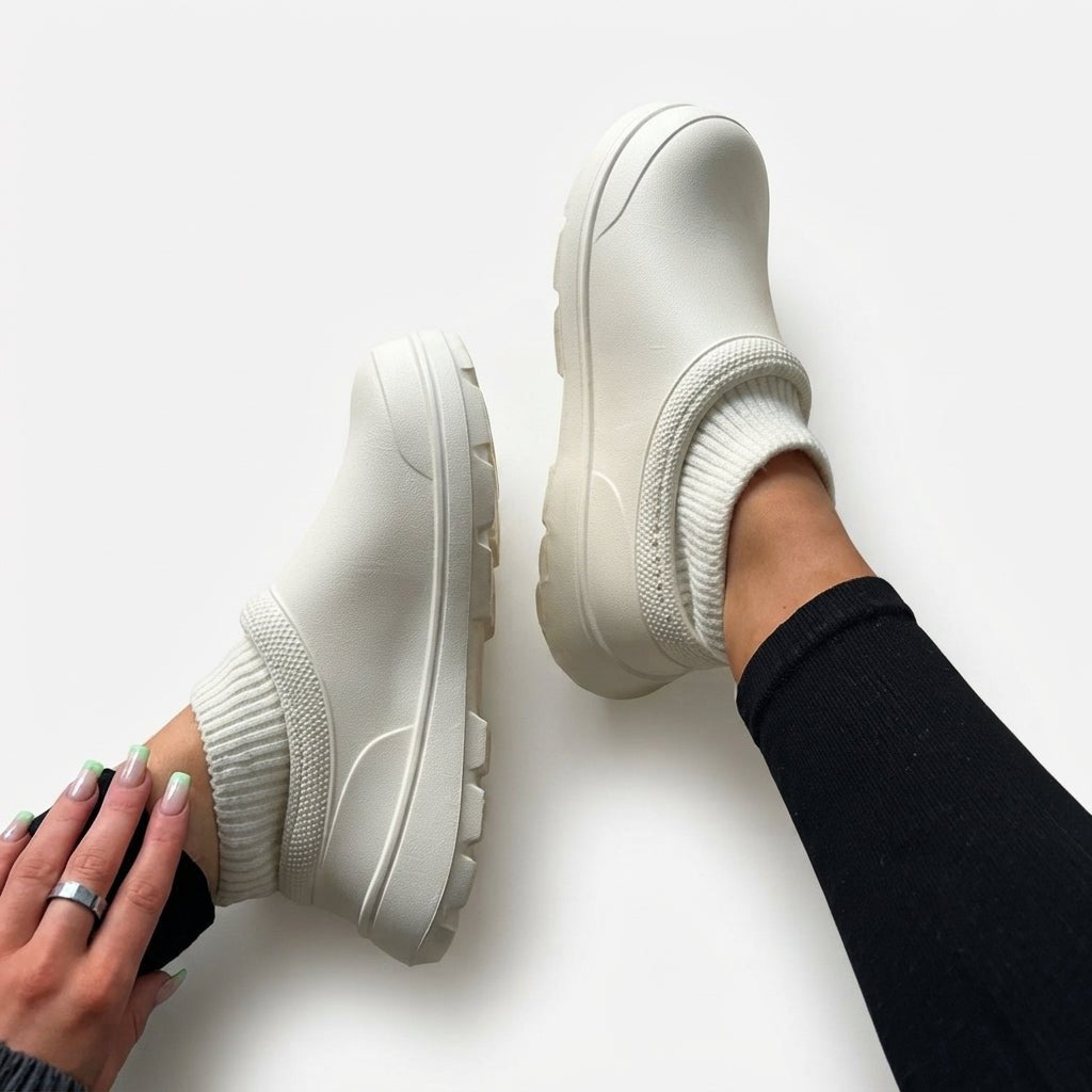 Damen Gemütliche Clogs mit Wollfutter
