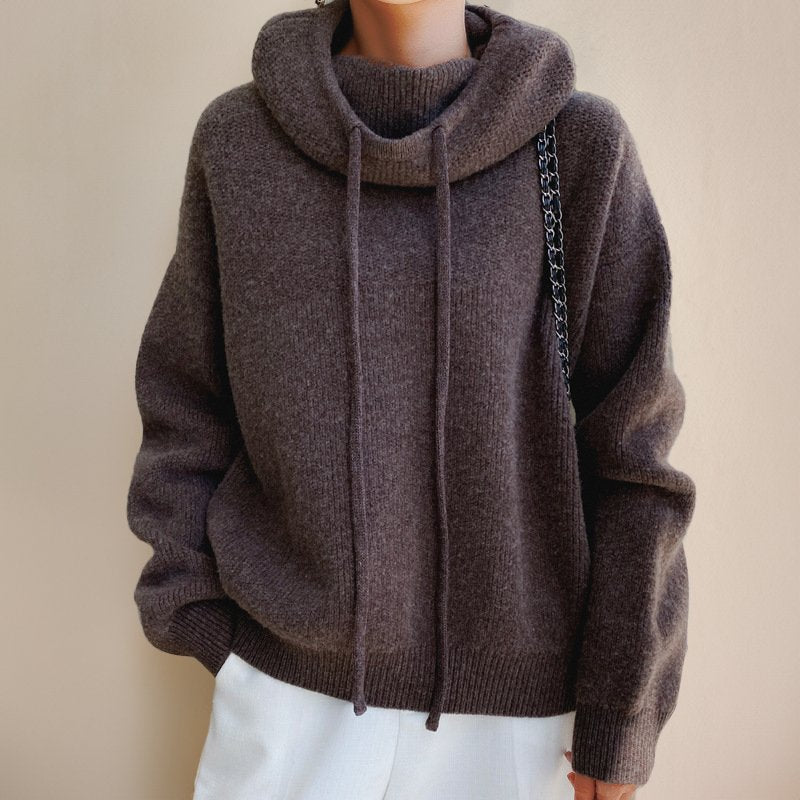 Damen Gemütlicher Rollkragenpullover aus Merinowolle
