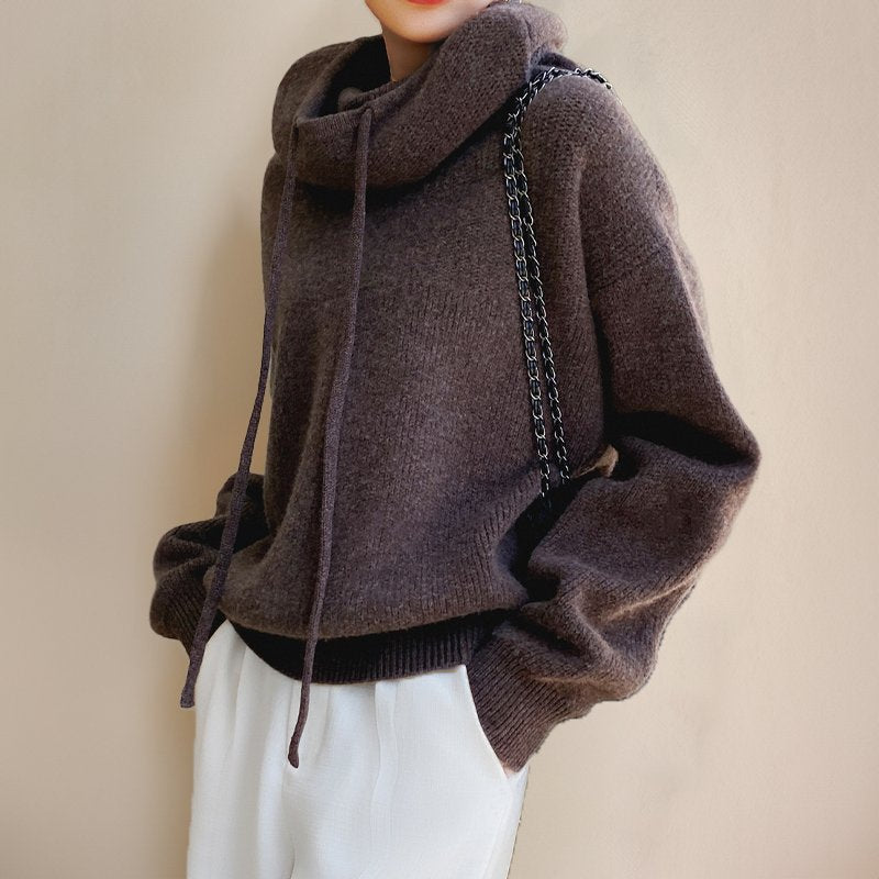 Damen Gemütlicher Rollkragenpullover aus Merinowolle