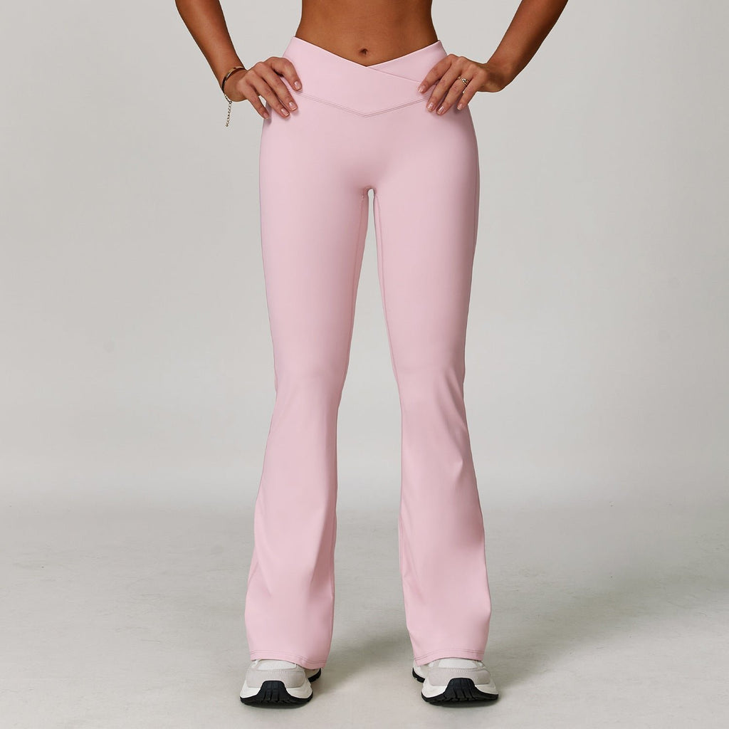 Damen Ausgestellte Leggings mit Crossover-Bund