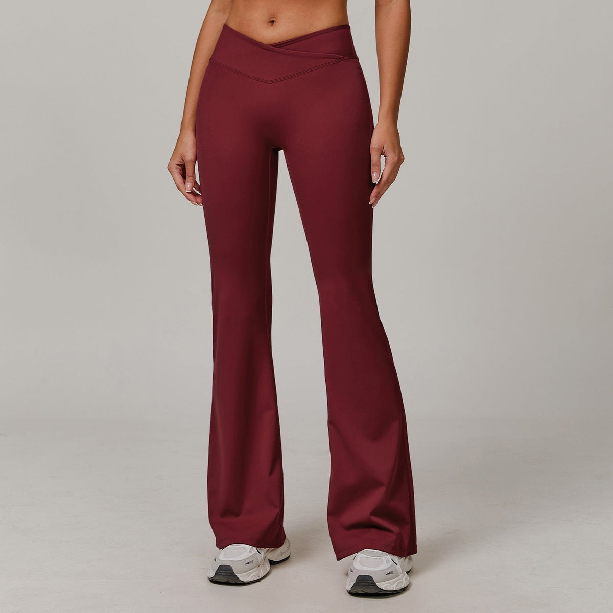 Damen Ausgestellte Leggings mit Crossover-Bund