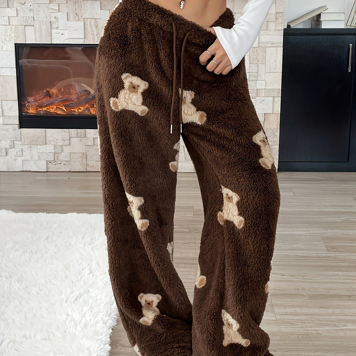 Damen Gemütliche Fleece-Jogginghose