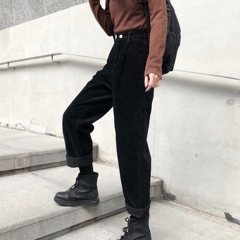 Damen Cordhose mit hohem Bund