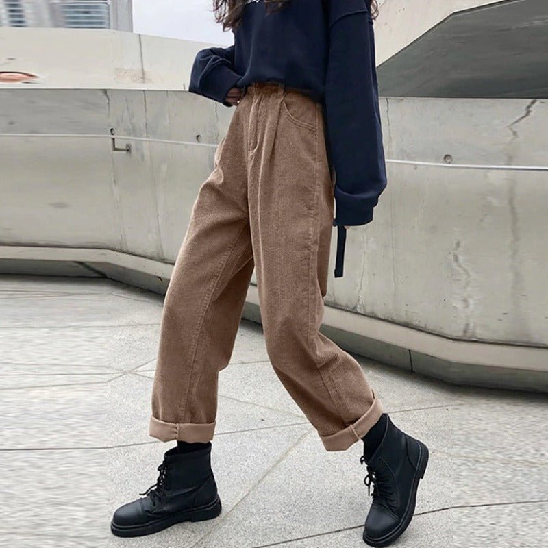 Damen Cordhose mit hohem Bund