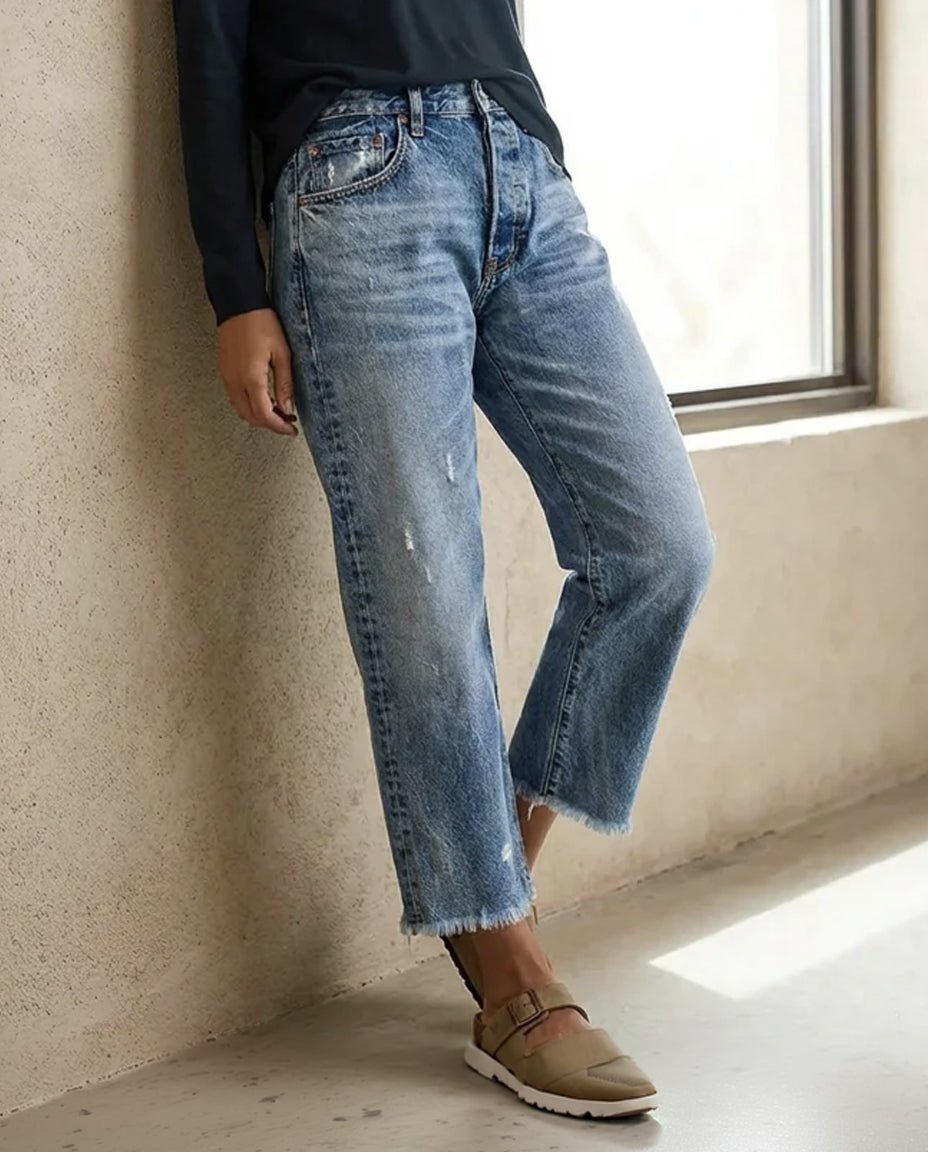 Damen Straight Leg Jeans im Vintage-Look