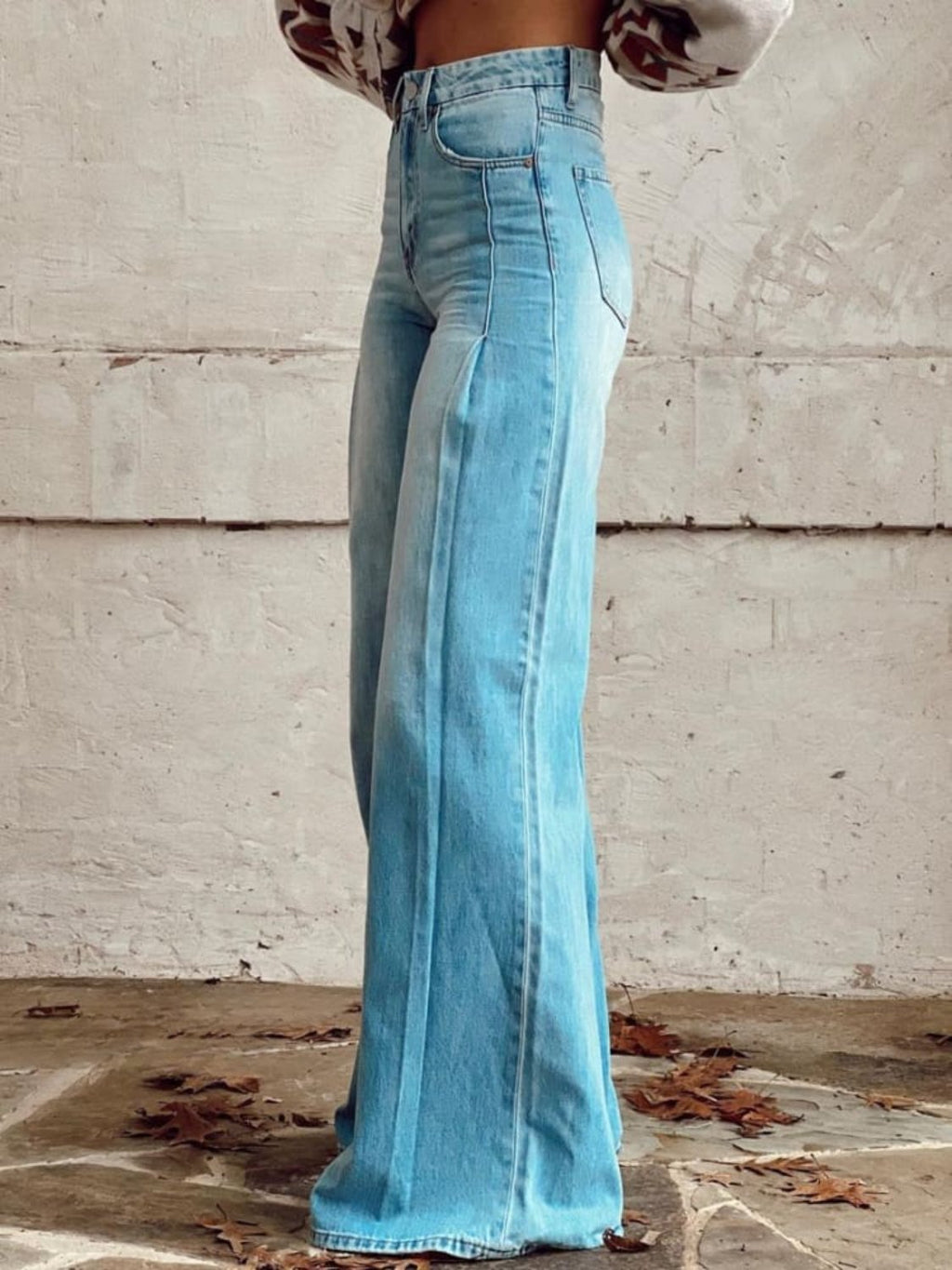 Damen Wide Leg Jeans mit hoher Taille