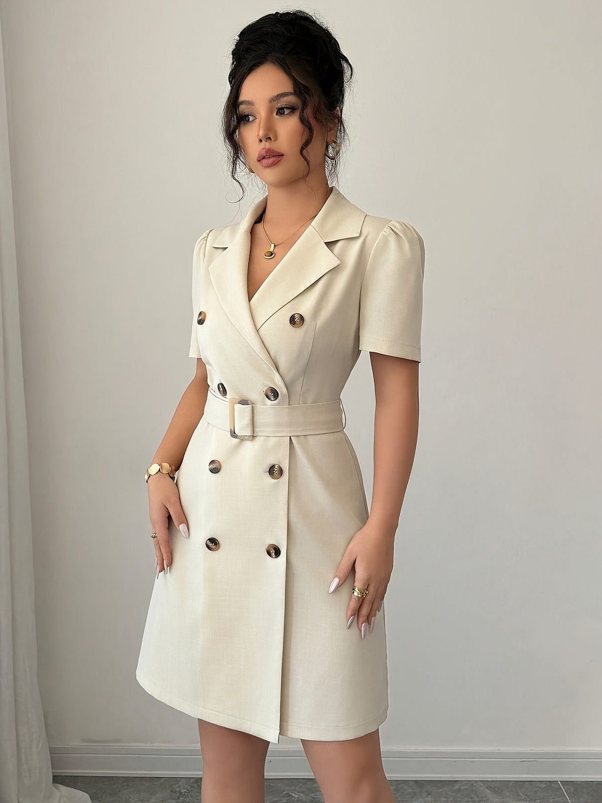Damen Raffiniertes Blazerkleid