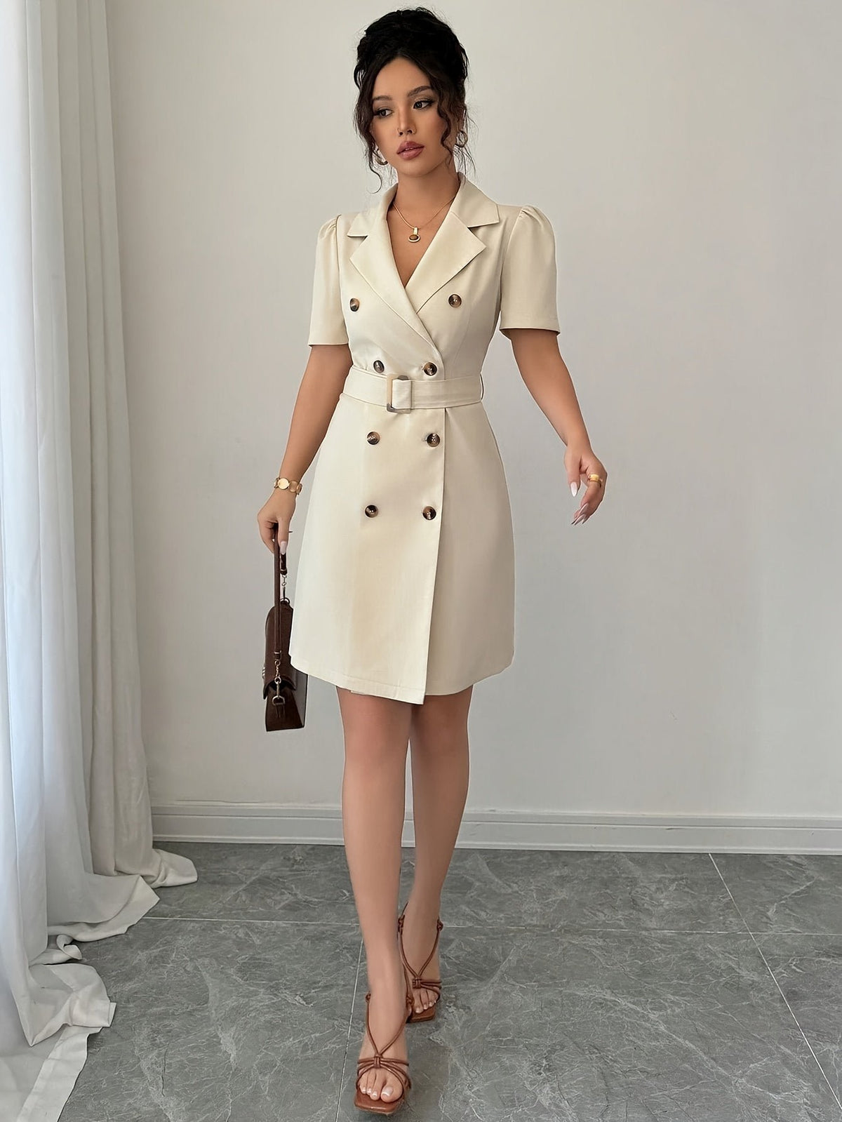 Damen Raffiniertes Blazerkleid