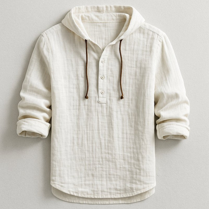 Herren Lässiger Leinen-Hoodie