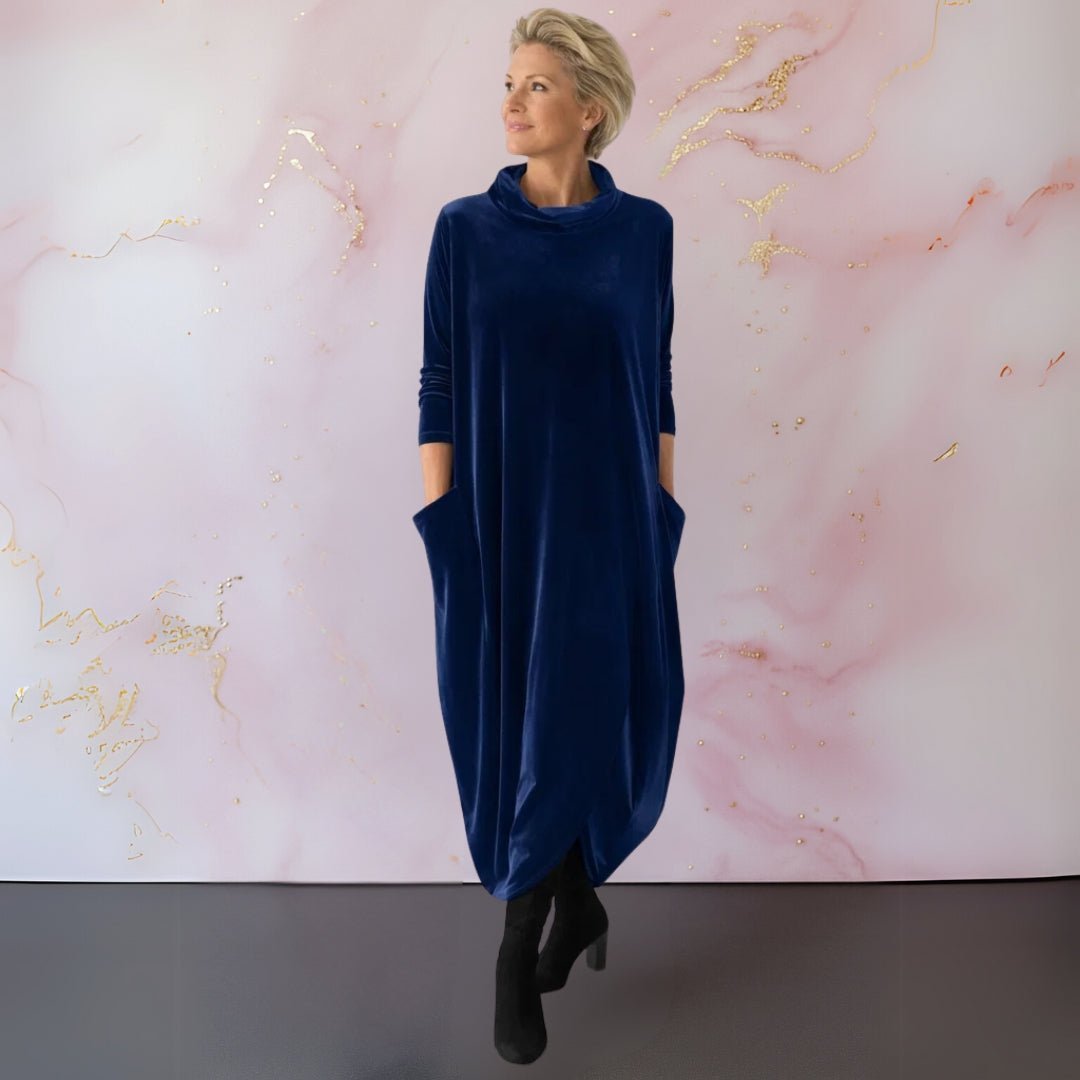 Damen Elegantes Samt-Abendkleid