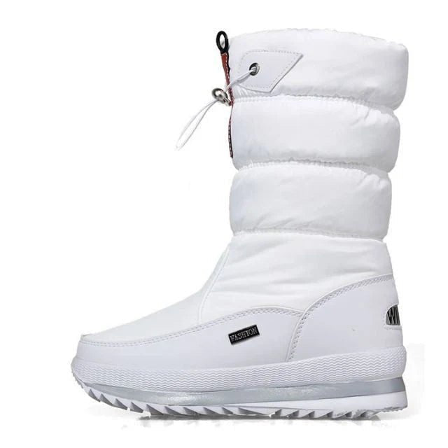 Damen Gesteppte Winterstiefel mit Reissverschluss