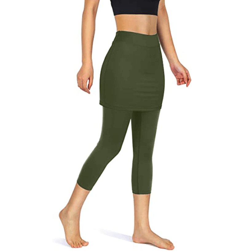 Damen Rock-Leggings mit Seitentaschen