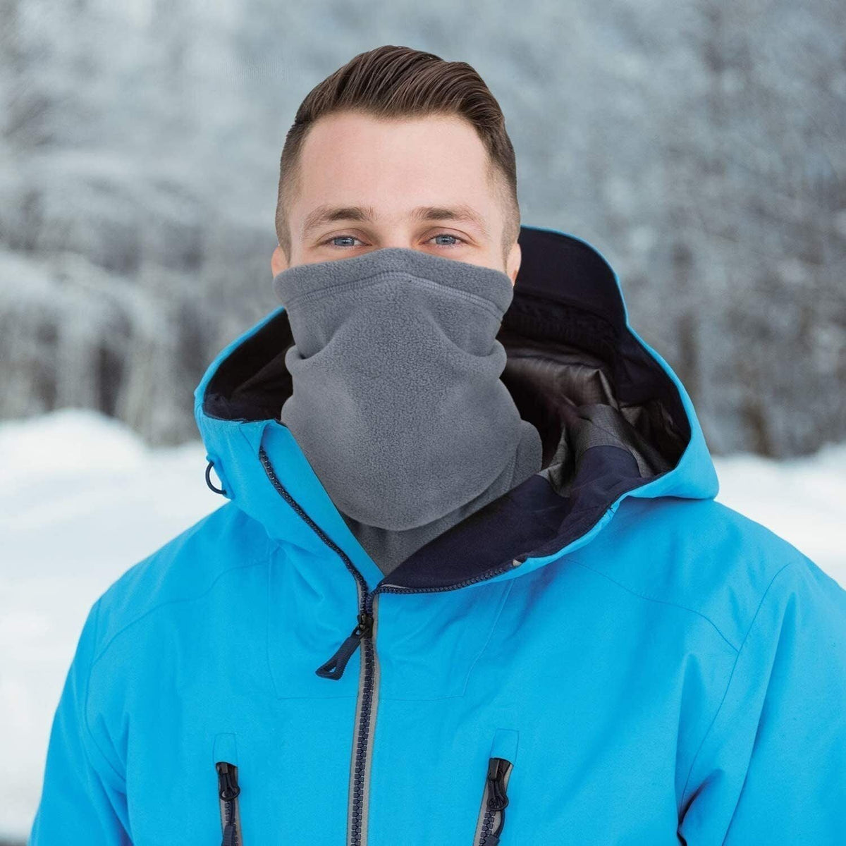 Unisex Fleece-Loop-Schal mit Kordelzug