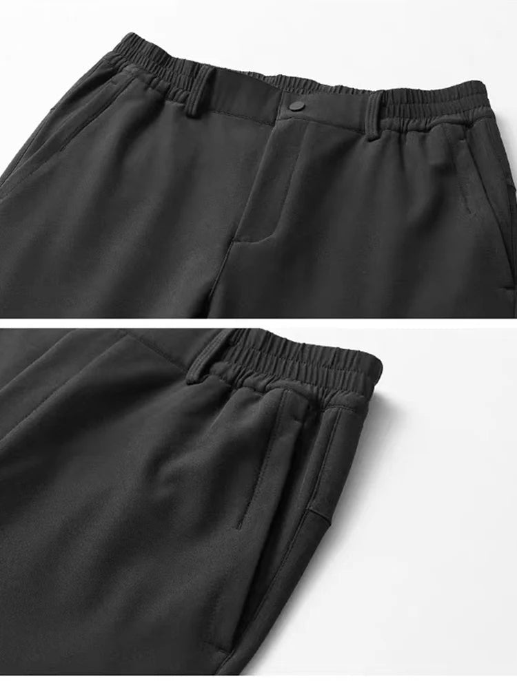 Herren Lässige Cargohose mit Fleece-Futter