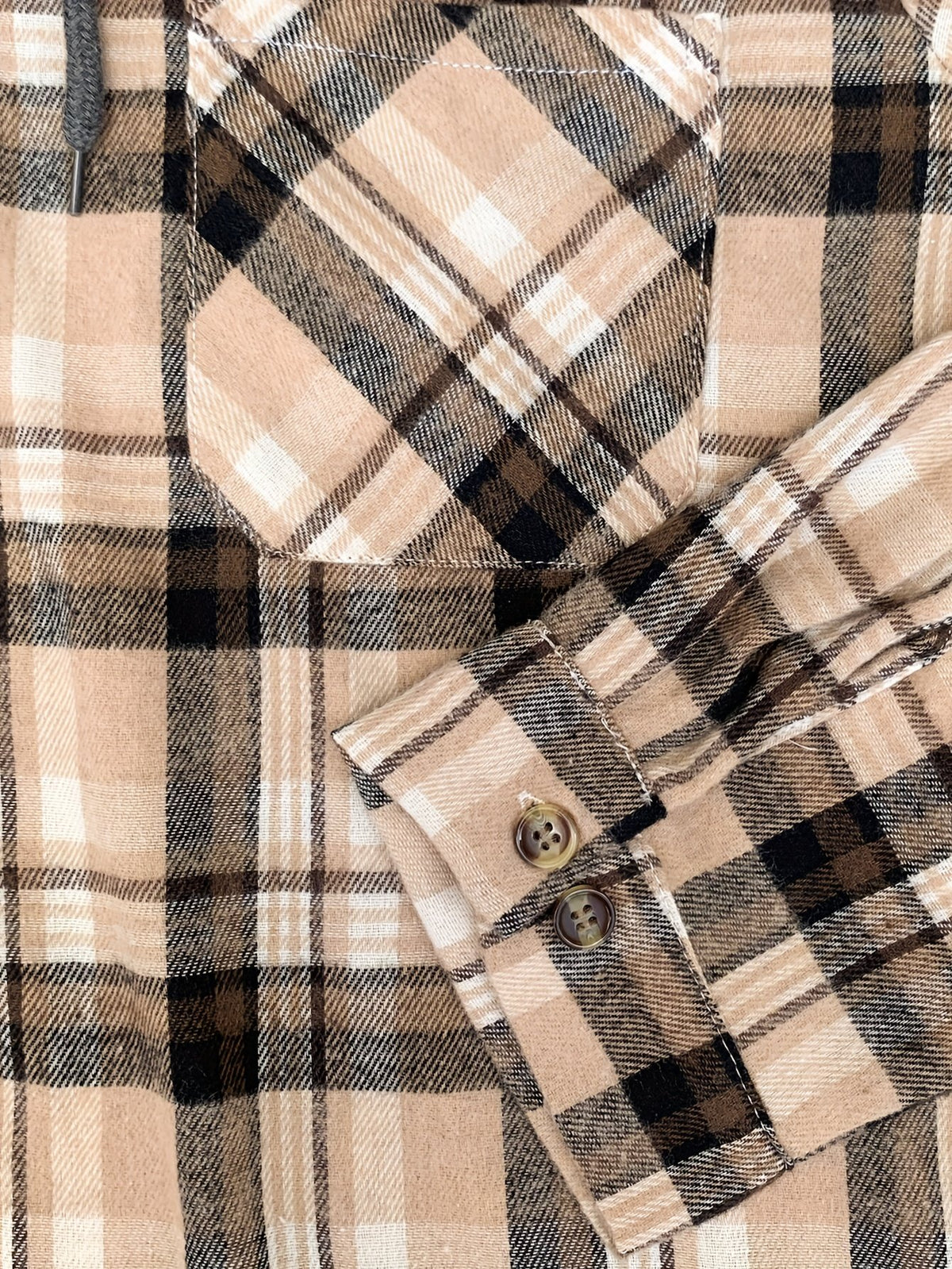 Herren Gemütliches Flanellhemd mit Kapuze