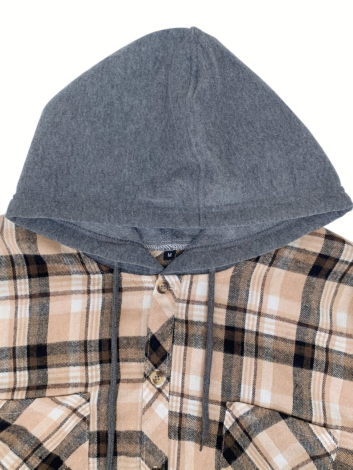 Herren Gemütliches Flanellhemd mit Kapuze
