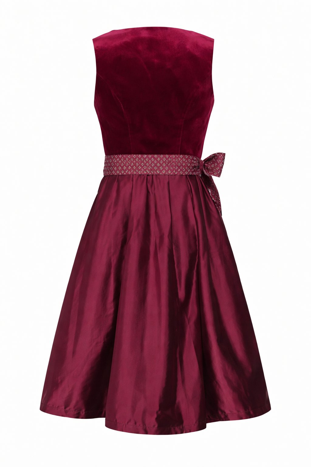 Damen Dirndl-Set mit Samtmieder und Musterschürze