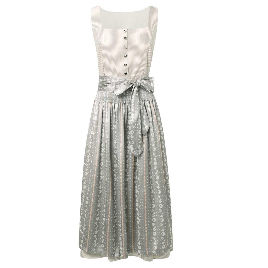 Damen Dirndl-Set mit Knopfleiste und Spitzenbluse