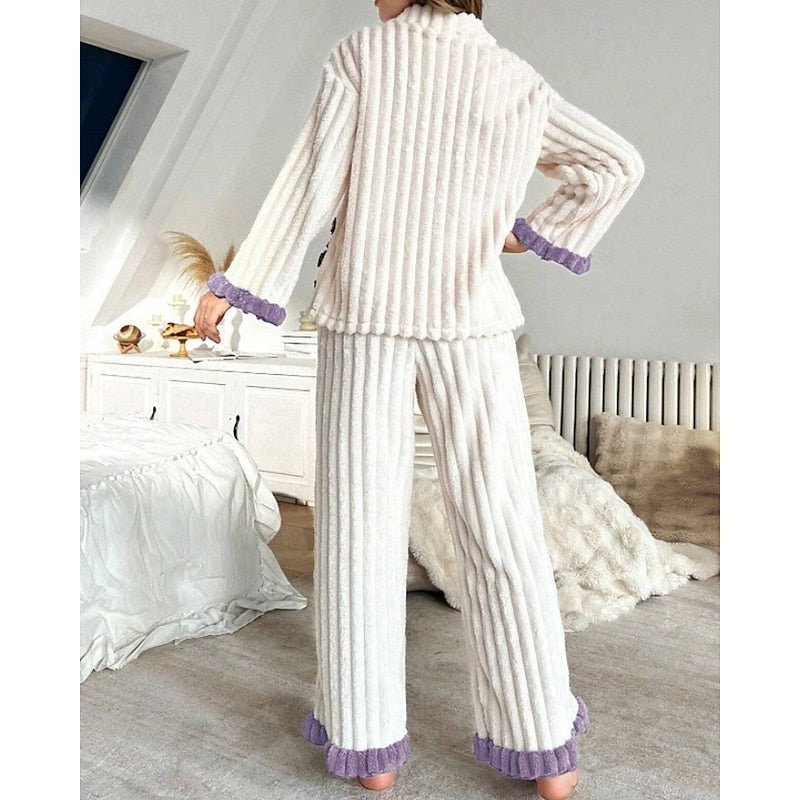 Damen Gemütliches Loungewear-Set mit Rüschenbesatz