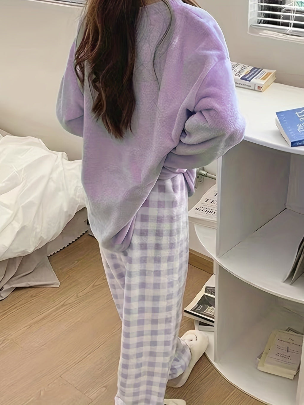 Damen Kuscheliges Loungewear-Set mit Brusttasche