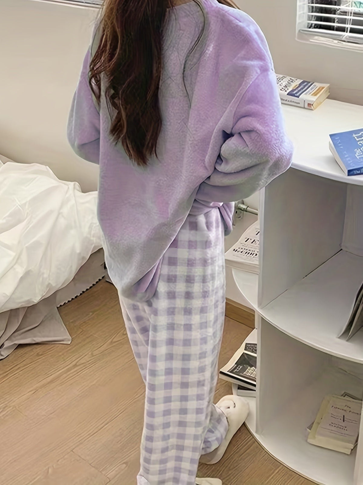 Damen Kuscheliges Loungewear-Set mit Brusttasche