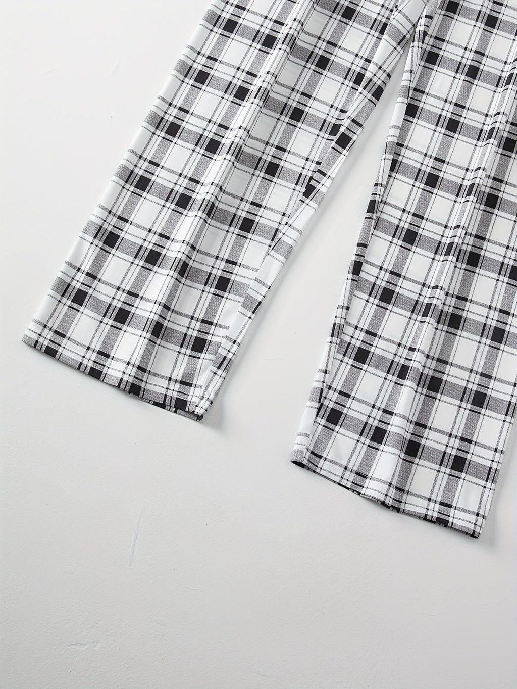 Herren Lässiges Pyjama-Set mit Karomuster