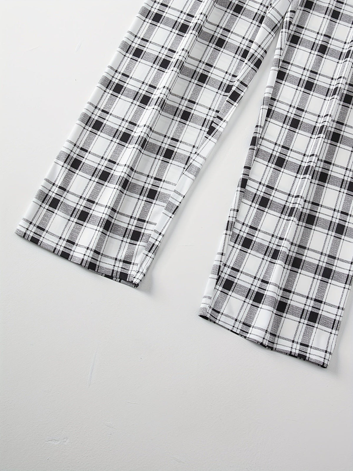 Herren Lässiges Pyjama-Set mit Karomuster