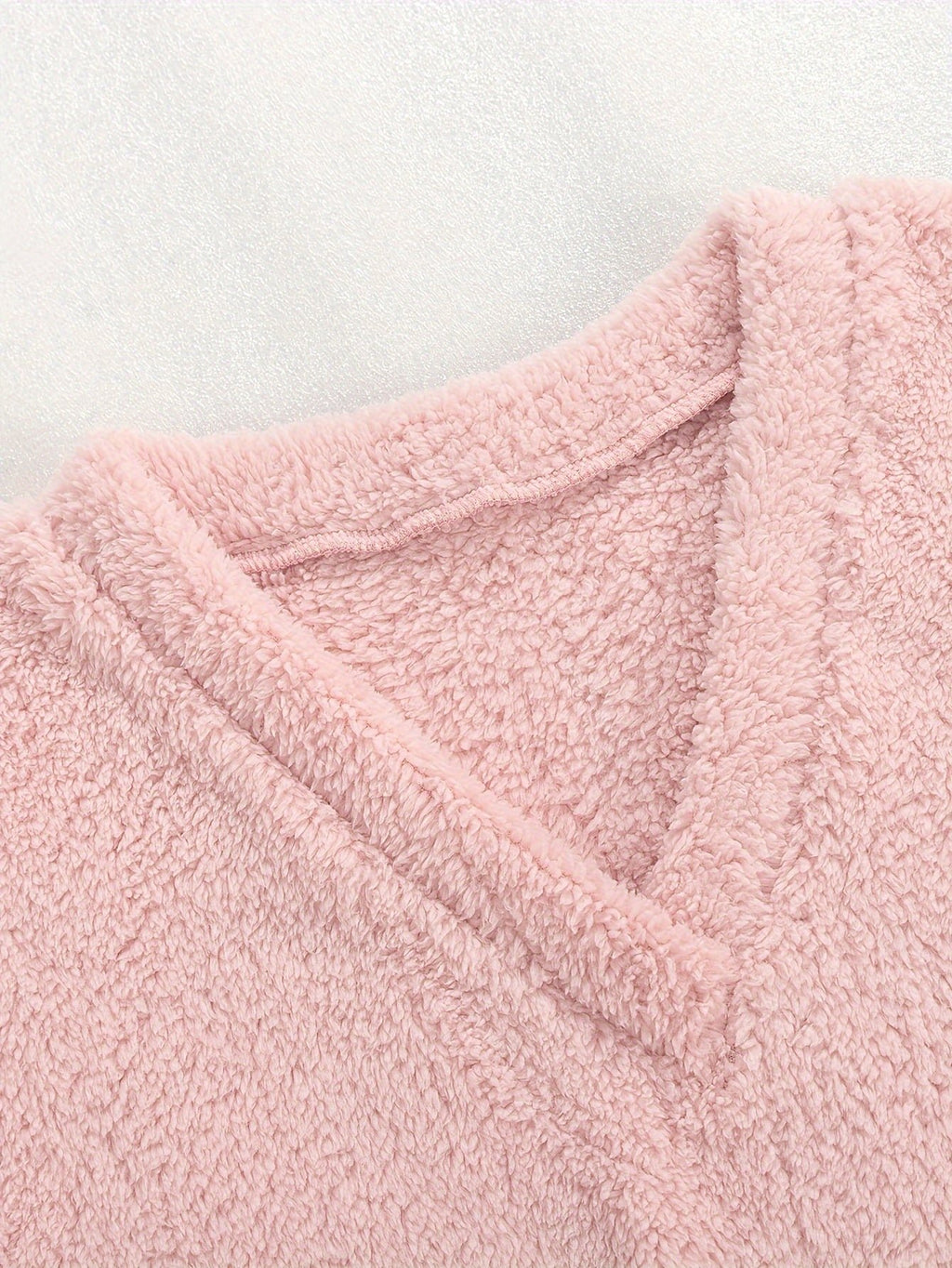 Damen Müheloses Loungewear-Set mit V-Ausschnitt