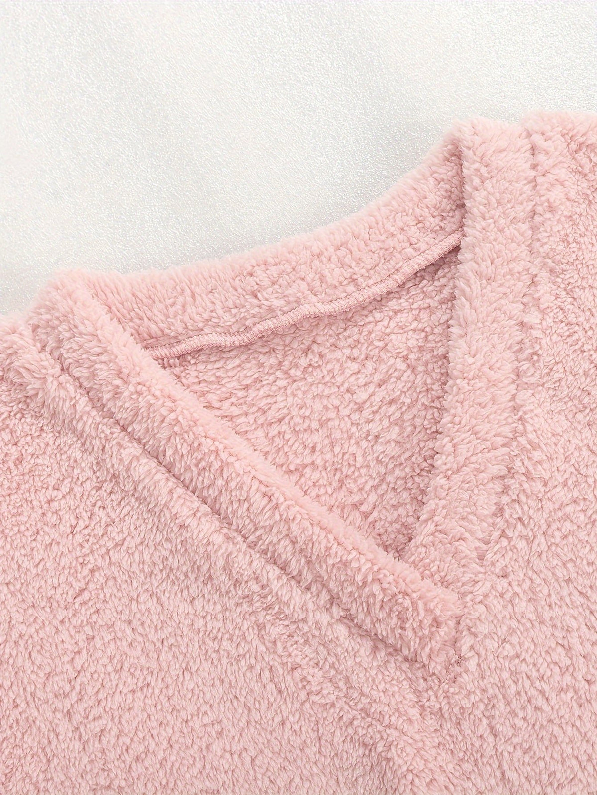 Damen Müheloses Loungewear-Set mit V-Ausschnitt