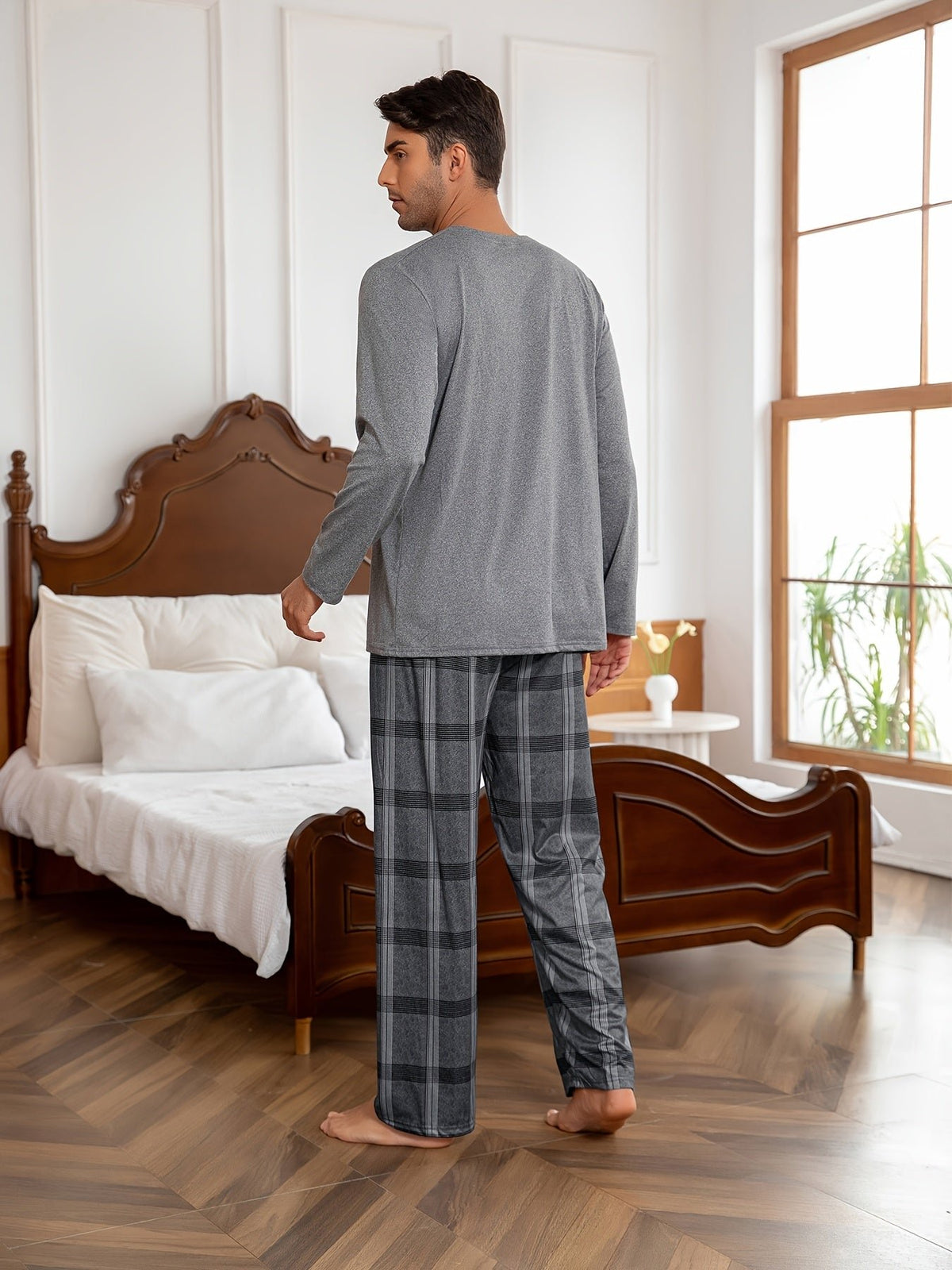 Herren Gemütliches Loungewear-Set mit Brusttasche