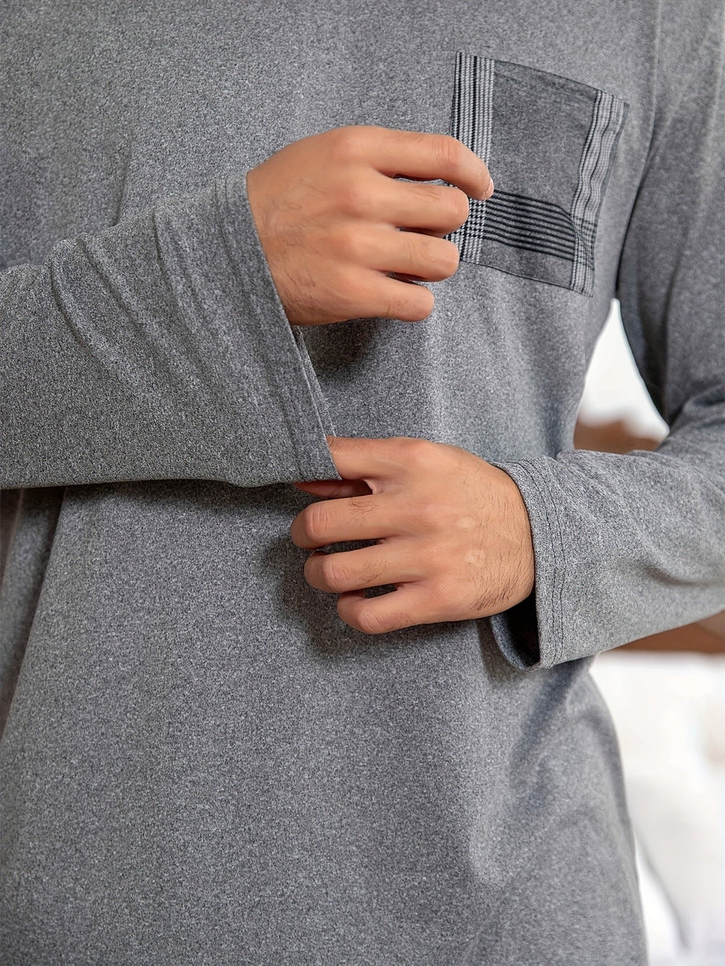Herren Gemütliches Loungewear-Set mit Brusttasche