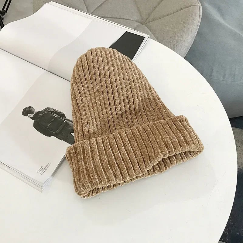 Herren Kuschelige Chenille-Beanie mit Rippbund