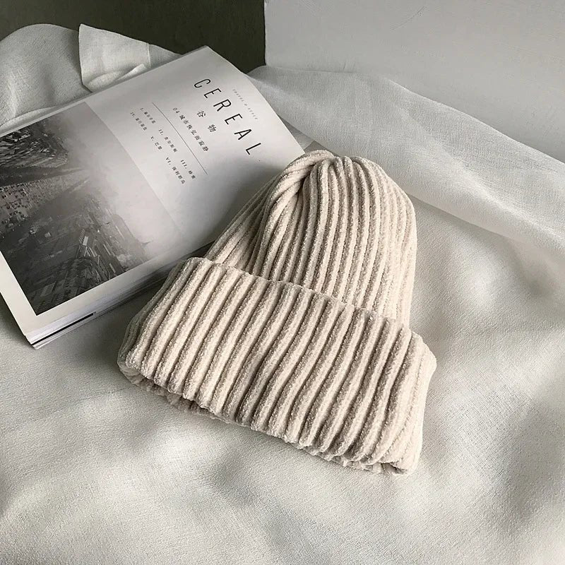 Herren Kuschelige Chenille-Beanie mit Rippbund