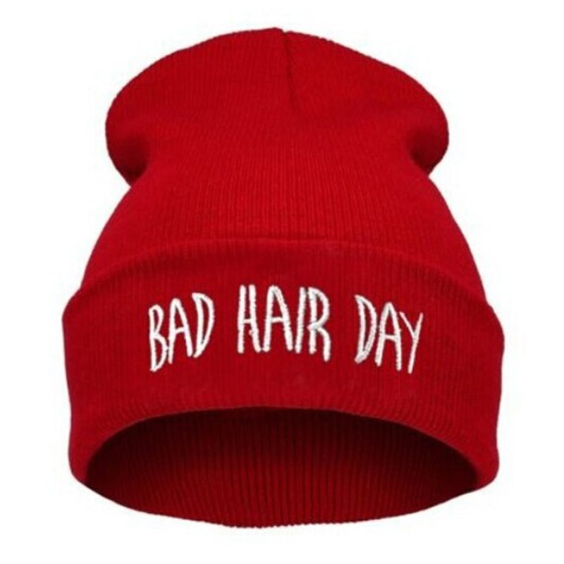 Unisex Rippstrick-Beanie mit Stickerei-Schriftzug