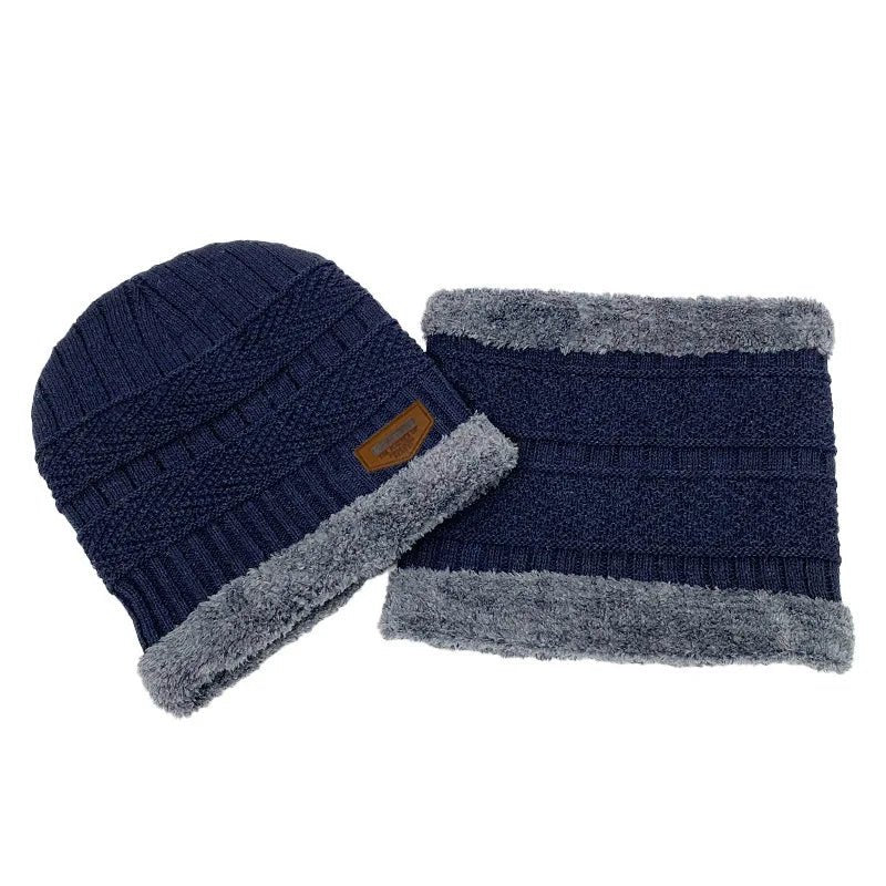 Unisex Gemütliches Beanie-Set mit Loop-Schal