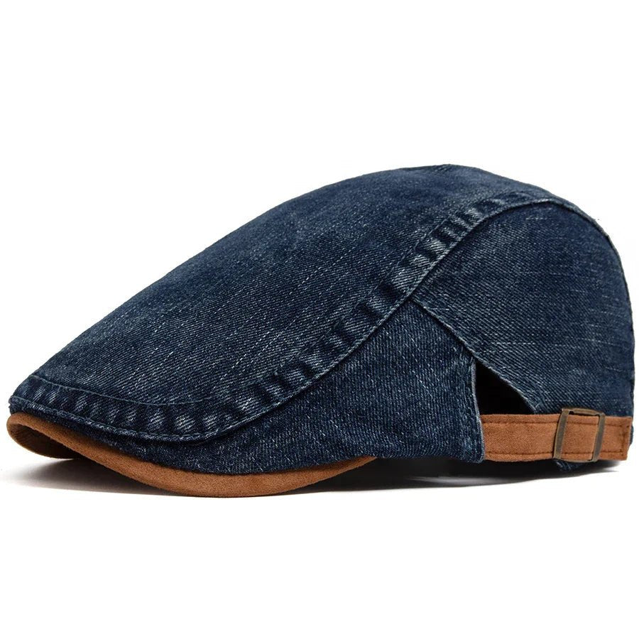 Herren Schiebermütze aus Denim mit Verstellband