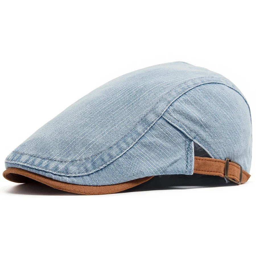Herren Schiebermütze aus Denim mit Verstellband