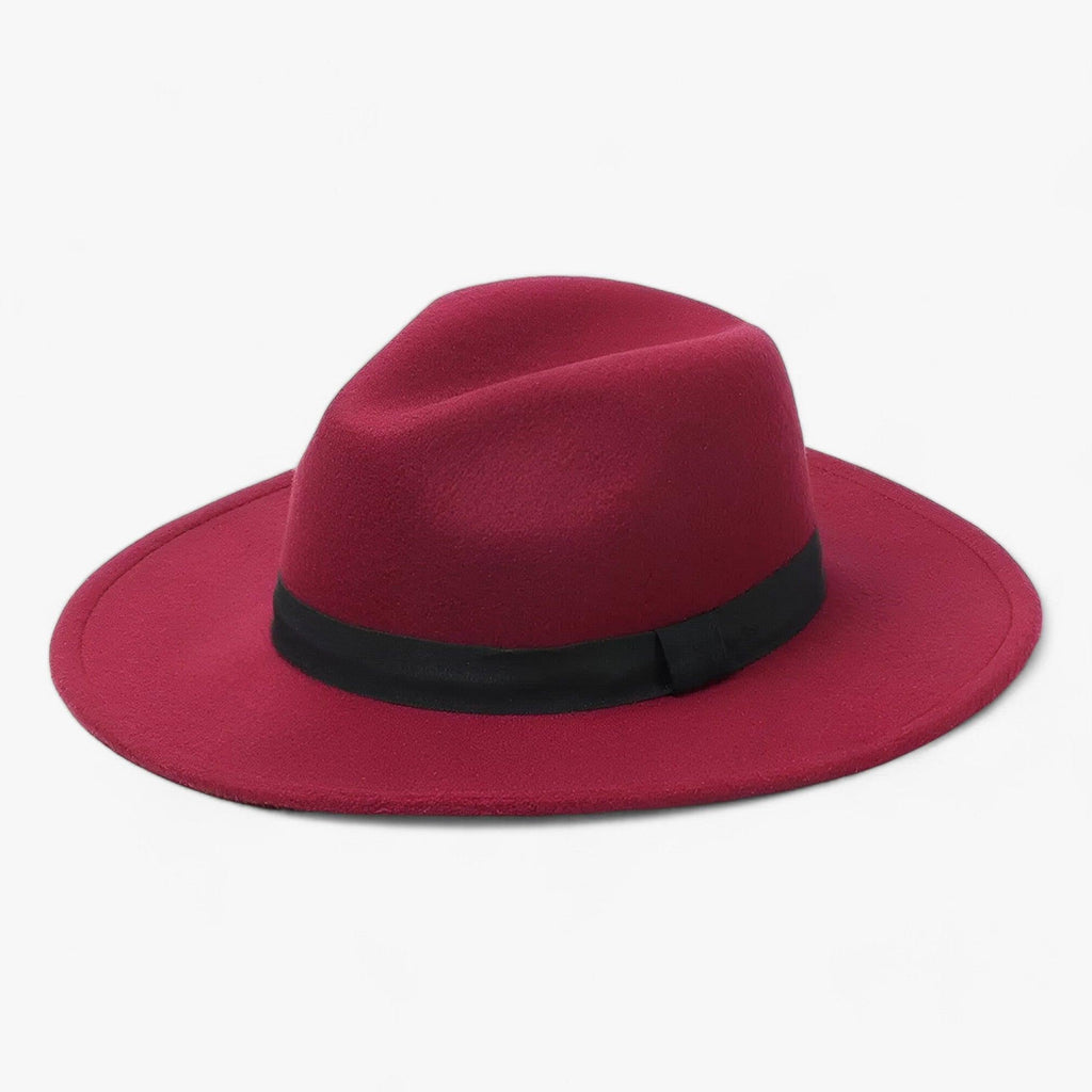 Damen Eleganter Wollfilz-Fedora mit Breiter Krempe